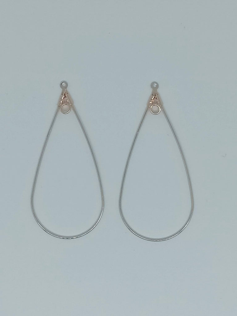 Intercalaires Goutte Ouvrables Doré Rose x 2