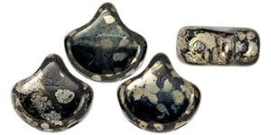 Ginkgo Bead 7.5 x 7.5 mm Jet Rembrandt x 10 g