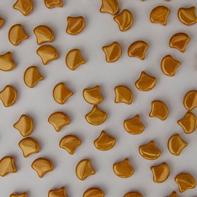Ginkgo Bead 7.5 x 7.5 mm Limon Luster x 10 g