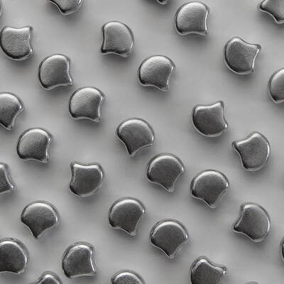 Ginkgo Bead 7.5 x 7.5 mm Aluminium Silver x 10 g