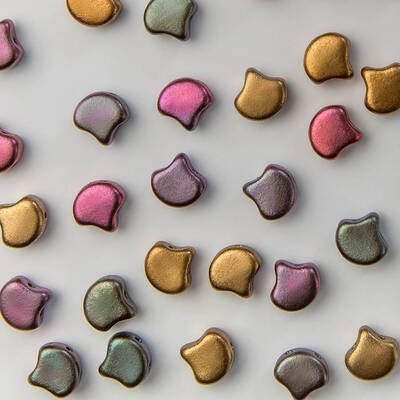 Ginkgo Bead 7.5 x 7.5 mm Metallic Bronze Iris x 10 g