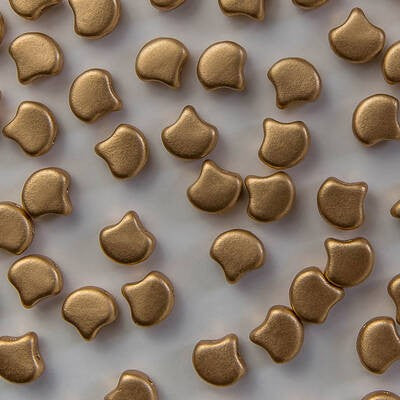 Ginkgo Bead 7.5 x 7.5 mm Metallic Flax x 10 g