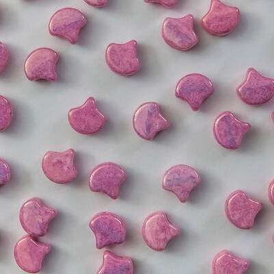 Ginkgo Bead 7.5 x 7.5 mm Pink Luster x 10 g