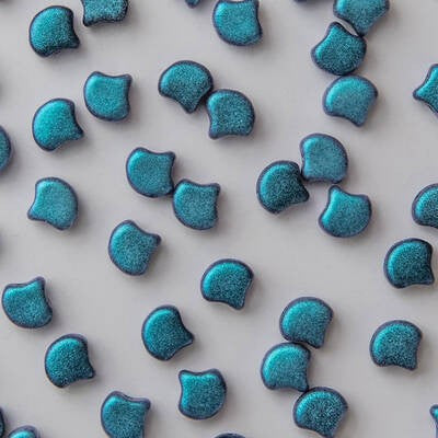 Ginkgo Bead 7.5 x 7.5 mm Polychrome Indigo Orchid x 10 g