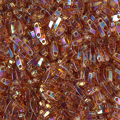 Quarter Tila Beads QTL-0257 Transparent Topaz AB x 10 g