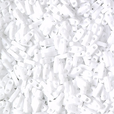 Quarter Tila Beads QTL-0402F White Mat x 10 g