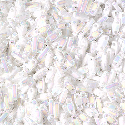 Quarter Tila Beads QTL-0471 White Pearl AB x 10 g
