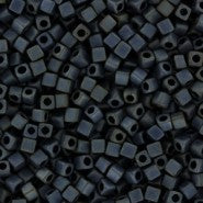 Square Beads 1.8 mm SB-2002 Mat Metallic Silver Gray x 10 g