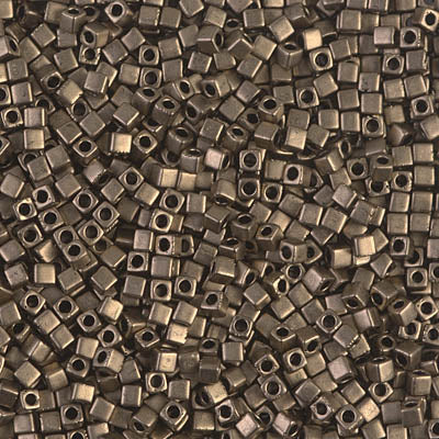 Square Beads 1.8 mm SB-2006 Mat Metallic Dark Bronze x 10 g