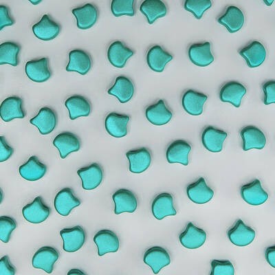 Ginkgo Bead 7.5 x 7.5 mm Sea Foam Green Chatoyant x 10 g