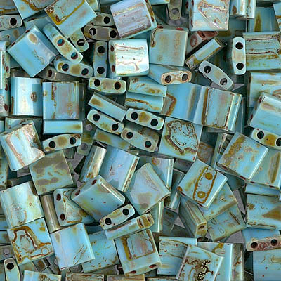 Tila Beads TL-4514 Opaque Turquoise Blue Picasso x 10 g