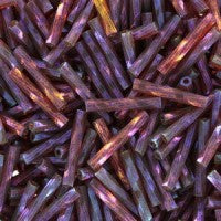 Miyuki Twist Beads 2 x 12 mm TW2012-0302 Claret Rainbow Gold Luster x10g