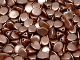 Pinch beads 5 x 3 mm Vintage Copper x 50