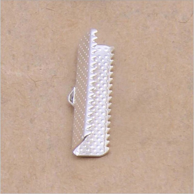 Embouts à Serrer Décorés 6 mm Argenté x 10