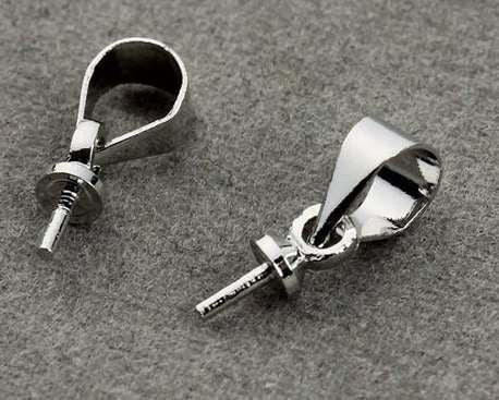 Bélière pour perle semi-percée x 2