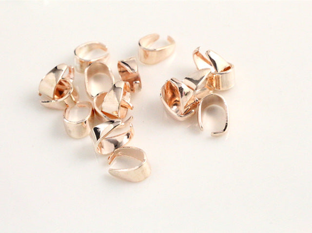 Attache pendentif simple Doré Rose x 20