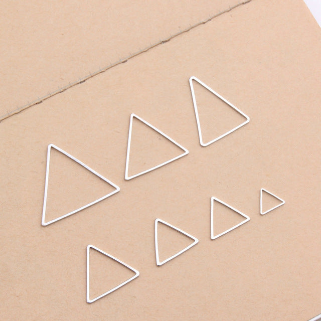 Anneau de montage et tissage Triangle 29 mm Argenté x 1