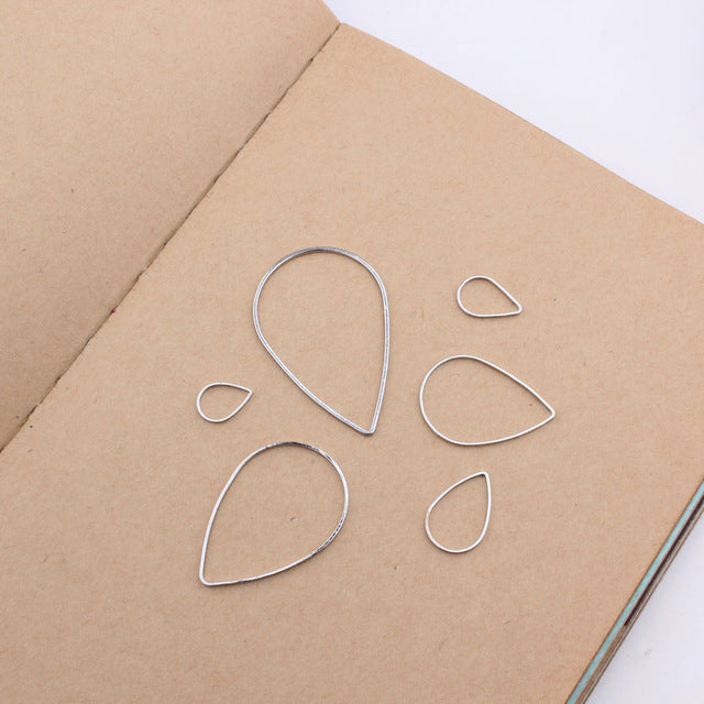 Anneau de montage et tissage Goutte 17 x 25 mm Argenté x 1