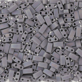 Half Tila Beads HTL-0498FR Mat Opaque Gray AB x 10 g