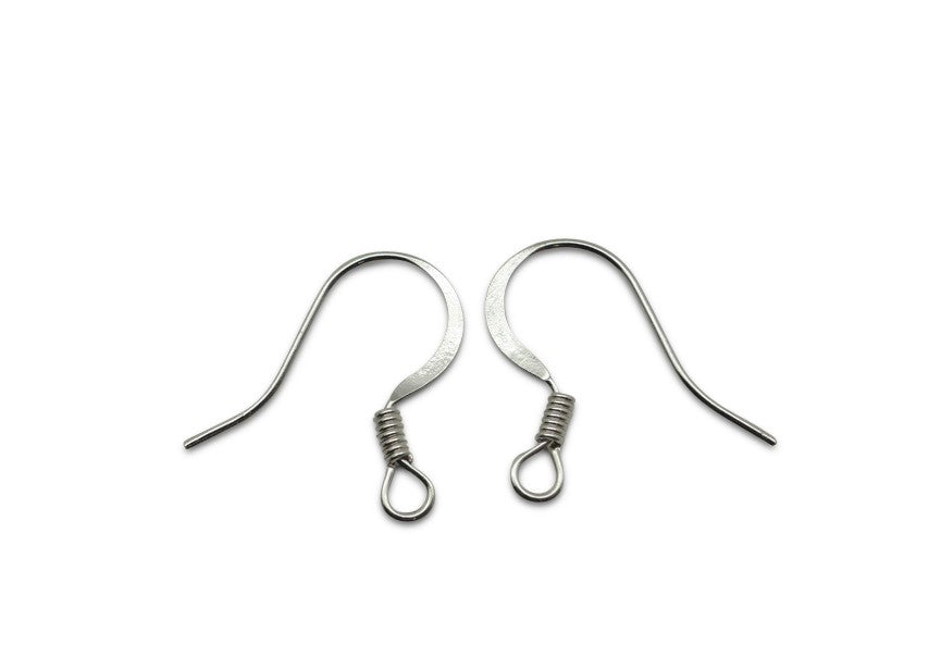 Crochets d'Oreilles 17 mm Argent&eacute; x 10