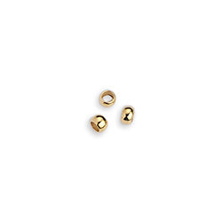 Perles &agrave; &eacute;craser 3 mm Dor&eacute; &agrave; l'Or Fin x 50