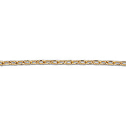 Cha&icirc;ne Maille For&ccedil;at 1.5x2.8 mm Dor&eacute; &agrave; l'Or Fin x 1 m
