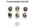 Toupies Preciosa MC Bead Rondell 4 mm - Crystal Starlight Gold Half x 30