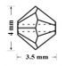 Toupies Preciosa MC Bead Rondell 4 mm - Crystal Labrador Full x 30