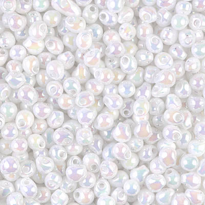 Miyuki Drops 3.4 mm DP34-0471 White Pearl AB x 8 g