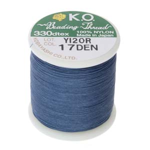 Fil KO Beading Thread 0.25 mm Denim Blue (17DEN) 50 m x 1