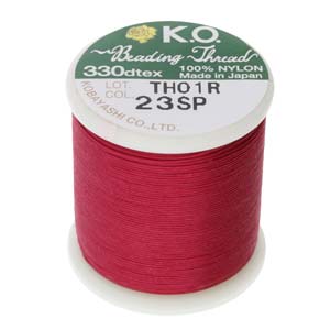 Fil KO Beading Thread 0.25 mm Scarlet Pink (23SP) 50 m x 1