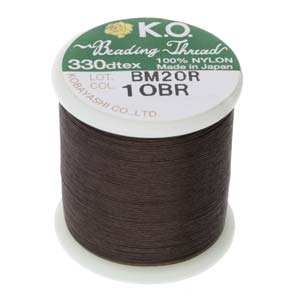 Fil KO Beading Thread 0.25 mm Dark Brown (10BR) 50 m x 1