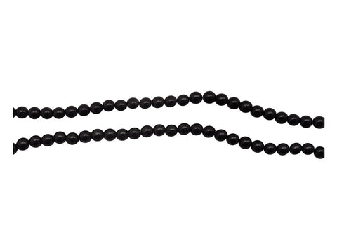 Perles nacr&eacute;es en verre 6 mm Noir x 20