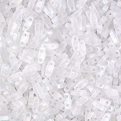 Quarter Tila Beads QTL-0131FR Mat Crystal AB x 10 g