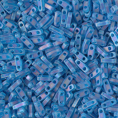 Quarter Tila Beads QTL-0149FR Mat Transparent Capri Blue AB x 10 g