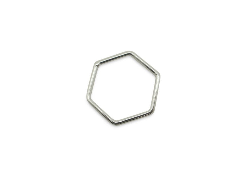 Intercalaire Hexagone 18 mm Argent x 1