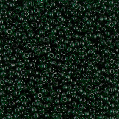 Rocailles Miyuki 11/0 RR 11-0156 Transparent Dark Emerald x 8 g