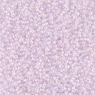 Rocailles Miyuki 15/0 RR 15-272 Pink Lined Crystal AB x 8 g