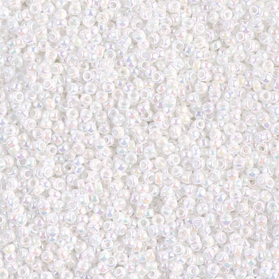 Rocailles Miyuki 15/0 RR 15-471 White Pearl AB x 8 g