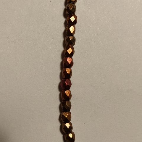 Fire Polished 3 mm - Metallic Mix x 50