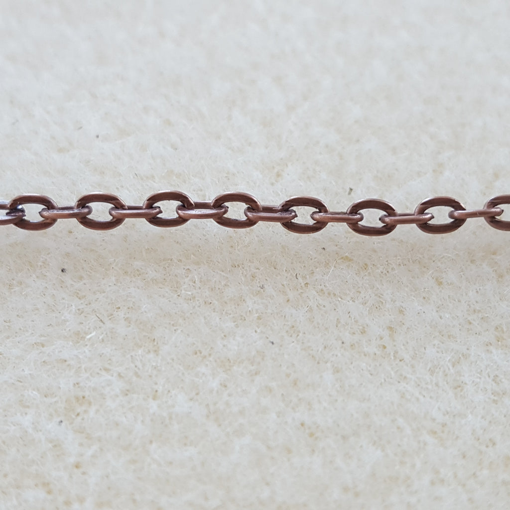 Cha&icirc;ne Maille For&ccedil;at Ovale 2 x 3 mm Cuivr&eacute; x 1 m