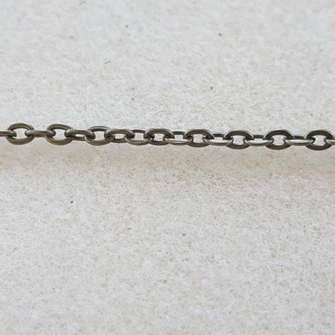 Cha&icirc;ne Maille For&ccedil;at Ovale 3 x 4 mm Bronze x 1 m