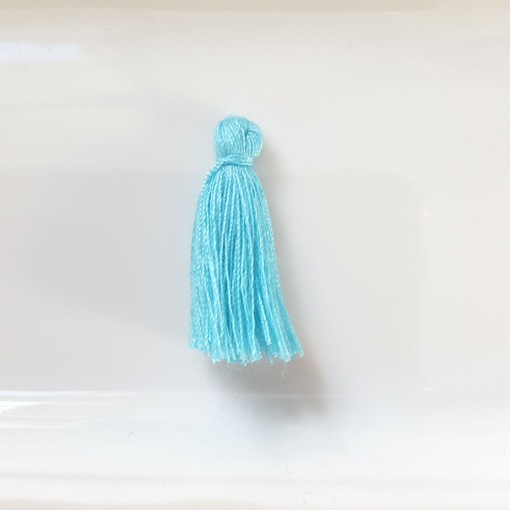 Pompon en coton Bleu Clair 25 mm x 1