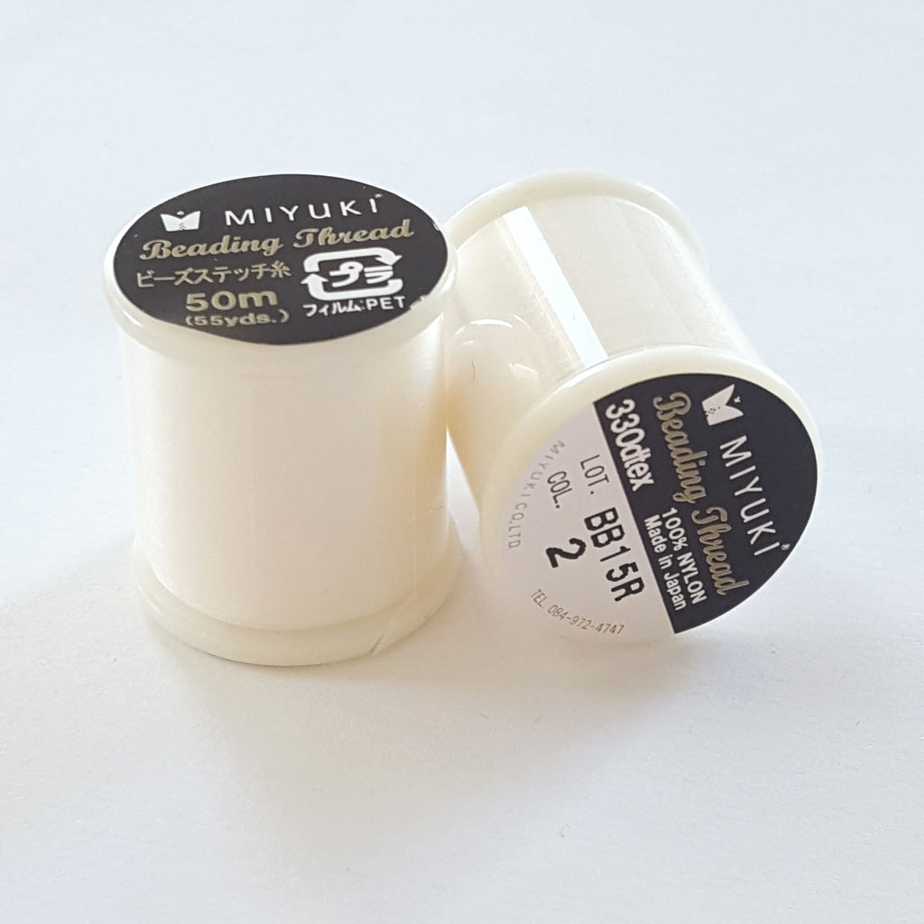 Fil Miyuki Nylon Beading Thread 0.25 mm Eggshell (2) 50 m x 1