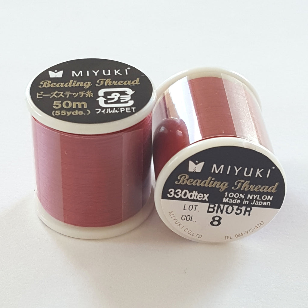Fil Miyuki Nylon Beading Thread 0.25 mm Red (8) 50 m x 1