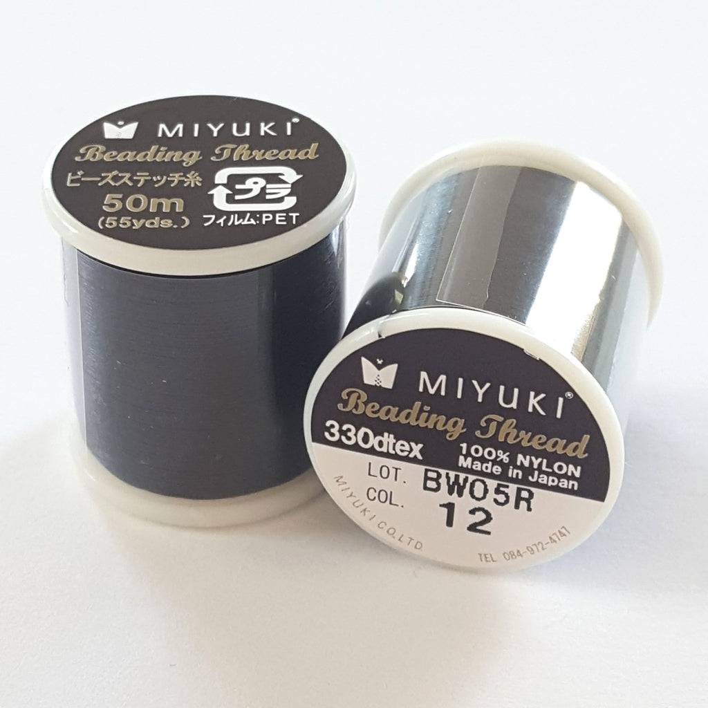 Fil Miyuki Nylon Beading Thread 0.25 mm Black (12) 50 m x 1