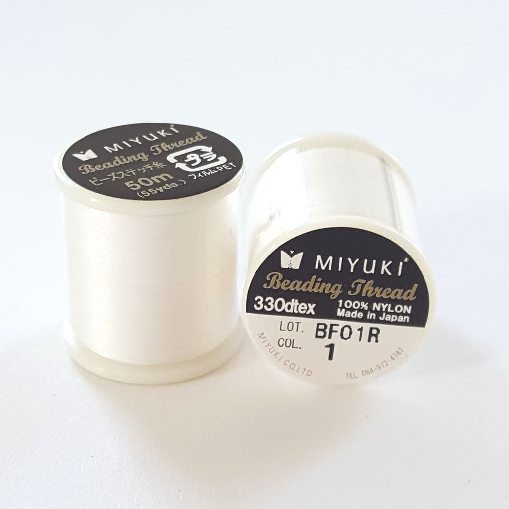 Fil Miyuki Nylon Beading Thread 0.25 mm White (1) 50 m x 1