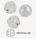 Rondes Preciosa MC Round Bead 4 mm - Crystal AB x 20