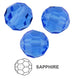 Rondes Preciosa MC Round Bead 4 mm - Sapphire x 20