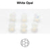Rondes Preciosa MC Round Bead 4 mm - White Opal x 20